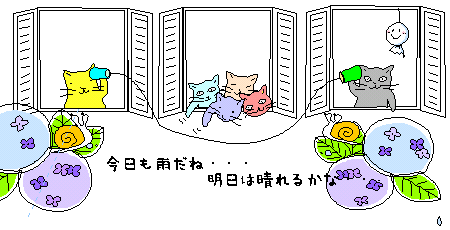 雨と猫