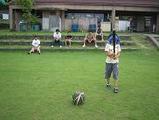 スイカ割り　剣道部キャンプ
